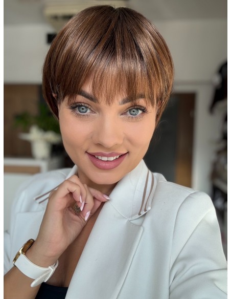Veronica Light Chocolate-Peruka z włosów syntetycznych NAH