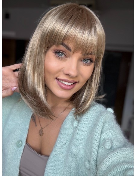 Fuchsia Ash Blond-Peruka z włosów syntetycznych NAH