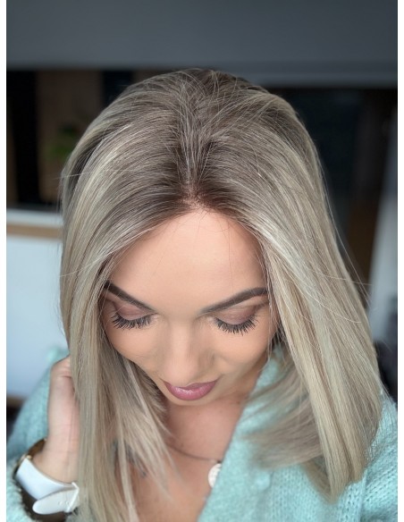 ANIA 30 CM "M"  "LACE TOP PERUKA Z WŁOSÓW NATURALNYCH  PREMIUM