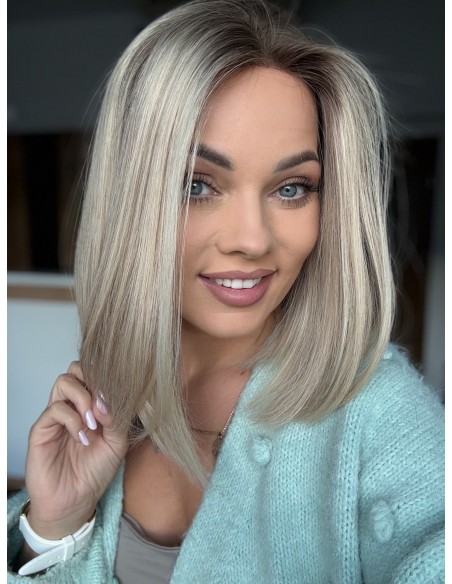 ANIA 30 CM "M"  "LACE TOP PERUKA Z WŁOSÓW NATURALNYCH  PREMIUM