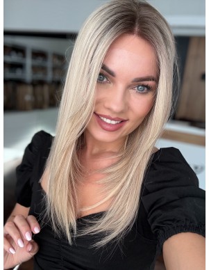 ANIA 45 CM "M"  "LACE TOP PERUKA Z WŁOSÓW NATURALNYCH  PREMIUM 2