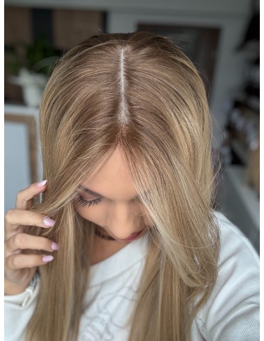 MILENA 50CM "S" LACE FRONT+MIKROSKÓRA DŁUGA PERUKA Z WŁOSÓW NATURALNYCH  PREMIUM