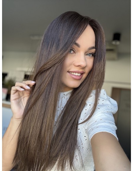 TERESA 60 CM TOPPER Z WŁOSÓW NATURALNYCH