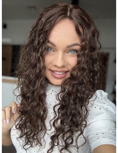 NILA 50 CM TOPPER Z WŁOSÓW NATURALNYCH  KRĘCONYCH