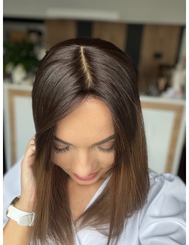 TERESA 40 CM TOPPER Z WŁOSÓW NATURALNYCH