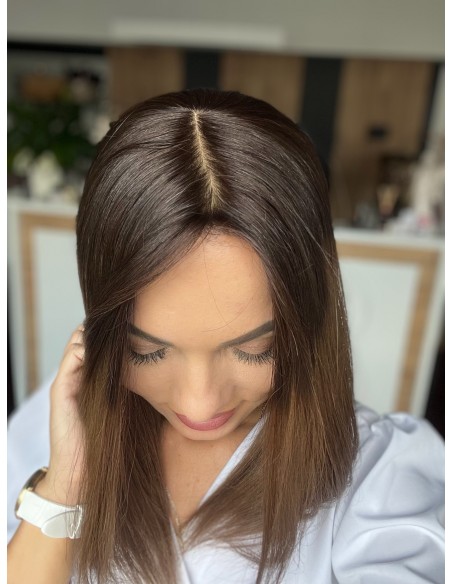 TERESA 40 CM TOPPER Z WŁOSÓW NATURALNYCH