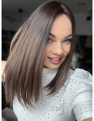 TERESA 40 CM TOPPER Z WŁOSÓW NATURALNYCH