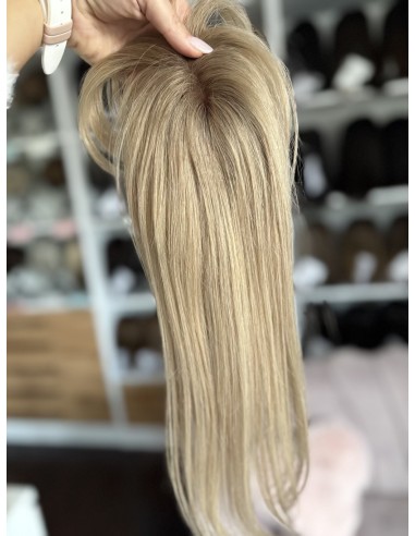 Grzywka/mini topper  z włosów naturalnych BL17   blond 40 cm