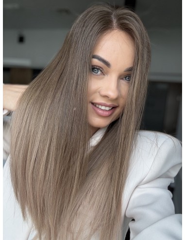 Alina 50 cm Długa peruka z włosów naturalnych  "S" PREMIUM