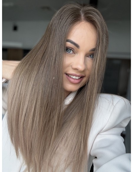 Alina 50 cm Długa peruka z włosów naturalnych  "S" PREMIUM