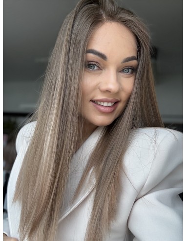Alina 50 cm Długa peruka z włosów naturalnych  "S" PREMIUM