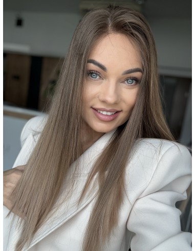 Alina 50 cm Długa peruka z włosów naturalnych  "S" PREMIUM