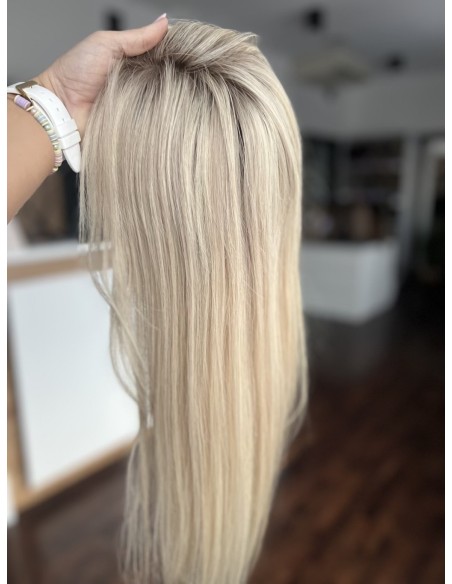 NAYA 01BL 40 CM- TOPPER Z WŁOSÓW NATURALNYCH