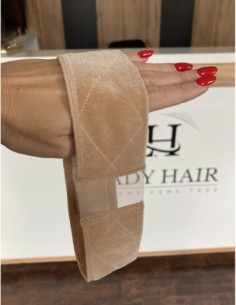 Opaska welurowa pod perukę-beżowa 2