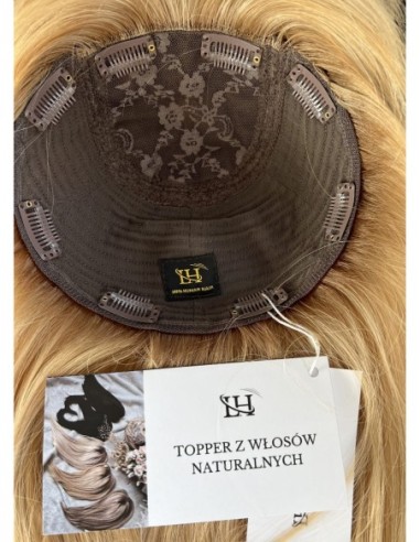Topper Sheila 40–45 cm – blond z odrostem i grzywką, włosy naturalne