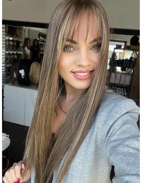 LOLA 55-60 CM Z GRZYWKĄ -TOPPER Z WŁOSÓW NATURALNYCH