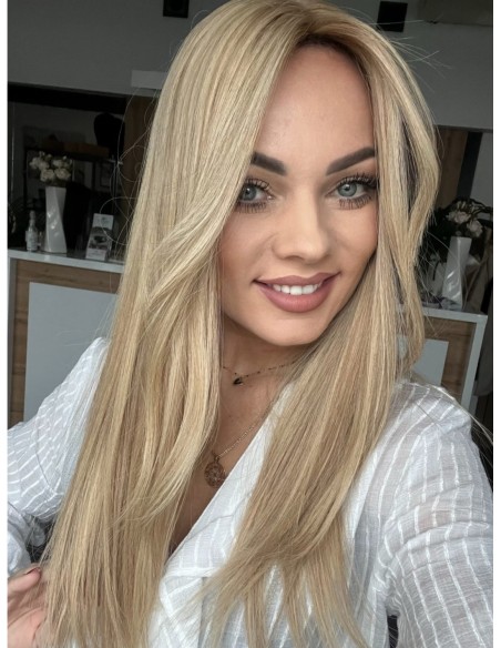 Topper Wilma 50–55 cm – baleyage blond, włosy naturalne