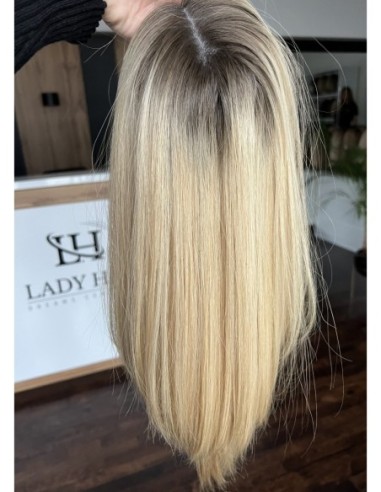 AIDA 35-40 CM GP TOPPER Z WŁOSÓW NATURALNYCH PREMIUM