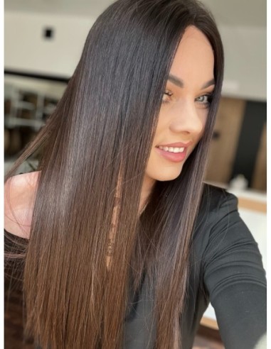 KASIA 50 CM"M"-PERUKA LACE TOP Z WŁOSÓW NATURALNYCH PREMIUM  VIRGIN