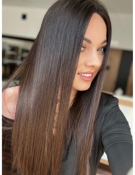 KASIA 50 CM"M"-PERUKA LACE TOP Z WŁOSÓW NATURALNYCH PREMIUM  VIRGIN