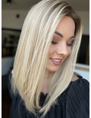 "ANIA 40 CM "S"  "LACE TOP PERUKA Z WŁOSÓW NATURALNYCH  PREMIUM 2