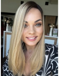 Topper Leila 45 cm – baleyage blond z odrostem, włosy naturalne 2