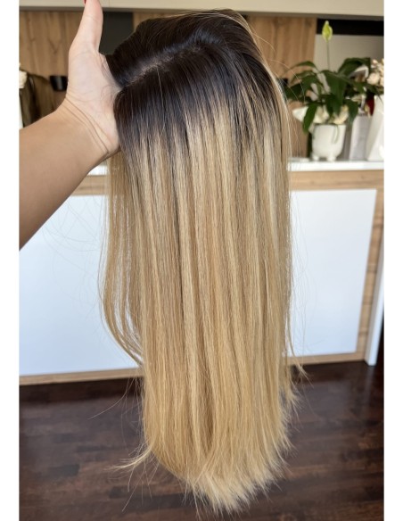 Topper Leila 45 cm – baleyage blond z odrostem, włosy naturalne