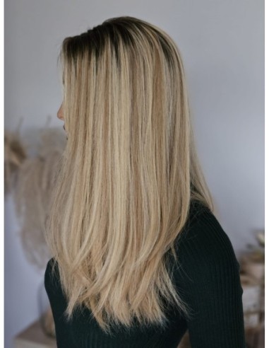 Topper Leila 45 cm – baleyage blond z odrostem, włosy naturalne
