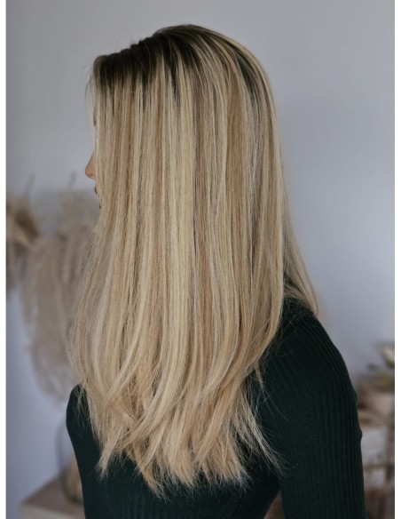 Topper Leila 45 cm – baleyage blond z odrostem, włosy naturalne
