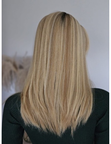 Topper Leila 45 cm – baleyage blond z odrostem, włosy naturalne
