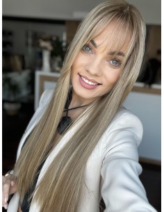 "MILENA 65 CM Z GRZYWKĄ "DŁUGI TOPPER Z WŁOSÓW NATURALNYCH  PREMIUM 2