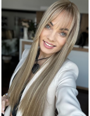 Topper Milena 65 cm – baleyage blond, włosy naturalne