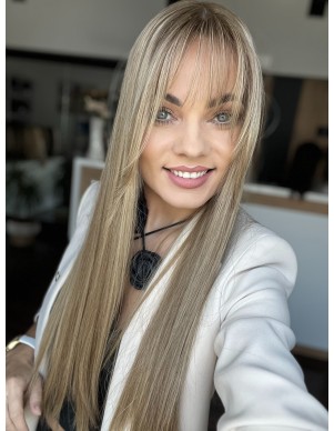 Topper Milena 65 cm – baleyage blond, włosy naturalne