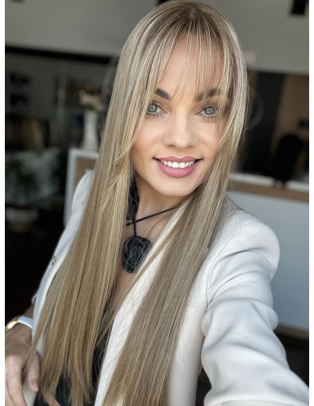 Topper Milena 65 cm – baleyage blond, włosy naturalne