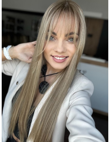 Topper Milena 65 cm – baleyage blond, włosy naturalne