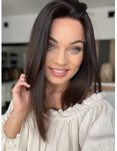 KASIA 40 CM"S"-PERUKA LACE FRONT Z WŁOSÓW NATURALNYCH PREMIUM  VIRGIN