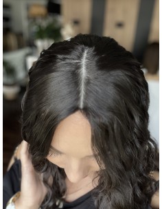 INA 40" TOPPER Z WŁOSÓW NATURALNYCH  KRĘCONYCH 2