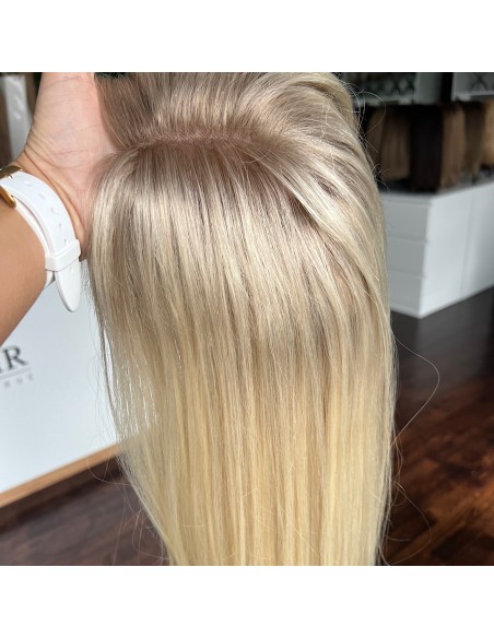 Elena 45MN- BLOND TOPPER Z WŁOSÓW NATURALNYCH