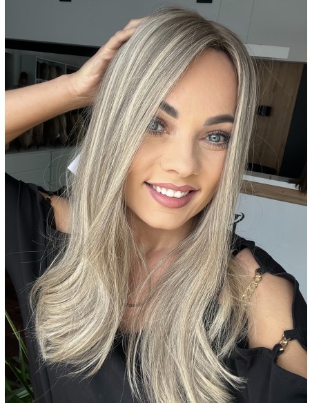 Topper Noa 45–50 cm – chłodny blond, włosy naturalne