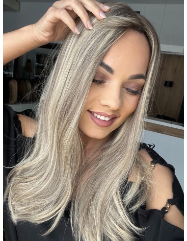 Topper Noa 45–50 cm – chłodny blond, włosy naturalne