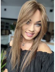 Natalia 09 z grzywką Hollywood 45 cm-Mono topper z włosów naturalnych