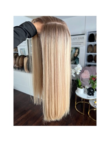 ANIA 55 CM "S" LACE FRONT+ MIKROSKÓRA-PERUKA LACE FRONT  Z WŁOSÓW NATURALNYCH PREMIUN