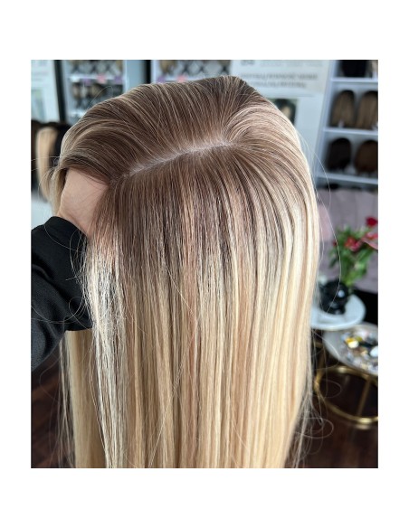 ANIA 55 CM "S" LACE FRONT+ MIKROSKÓRA-PERUKA LACE FRONT  Z WŁOSÓW NATURALNYCH PREMIUN