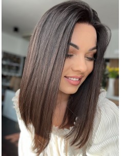 KASIA 40 CM "M"-PERUKA LACE FRONT Z WŁOSÓW NATURALNYCH PREMIUM  VIRGIN