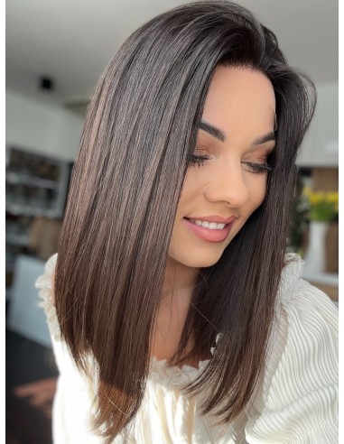 KASIA 40 CM "M"-PERUKA LACE FRONT Z WŁOSÓW NATURALNYCH PREMIUM  VIRGIN