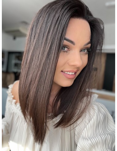 KASIA 40 CM "M"-PERUKA LACE FRONT Z WŁOSÓW NATURALNYCH PREMIUM  VIRGIN