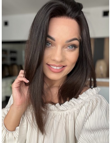 KASIA 40 CM "M"-PERUKA LACE FRONT Z WŁOSÓW NATURALNYCH PREMIUM  VIRGIN