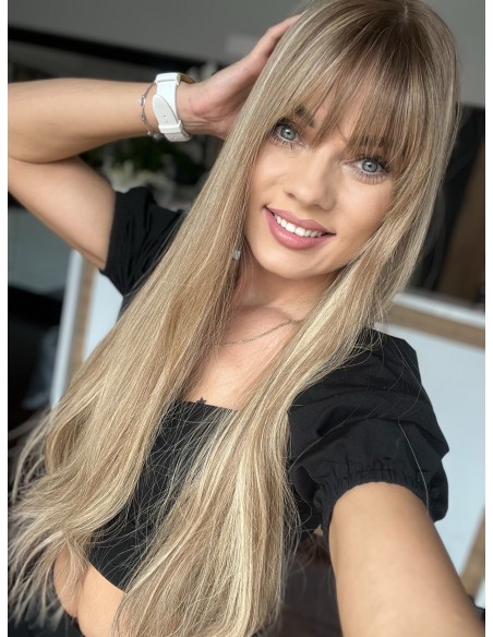 "MILENA 70 CM "DŁUGI TOPPER Z WŁOSÓW NATURALNYCH  PREMIUM
