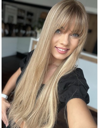 "MILENA 70 CM "DŁUGI TOPPER Z WŁOSÓW NATURALNYCH  PREMIUM