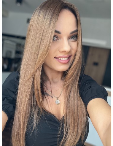 "JUSTI 55 CM" TOPPER Z WŁOSÓW NATURALNYCH